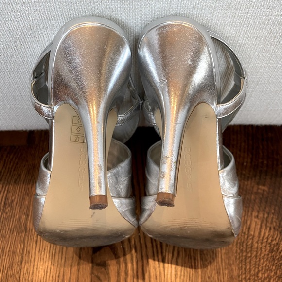 BCBGirls Silver Strappy Slingbacks - Picture 4 of 5